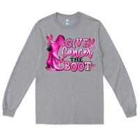 Heather Grey give cancer the boot Long Sleeve Tee - RanaPortraitStore