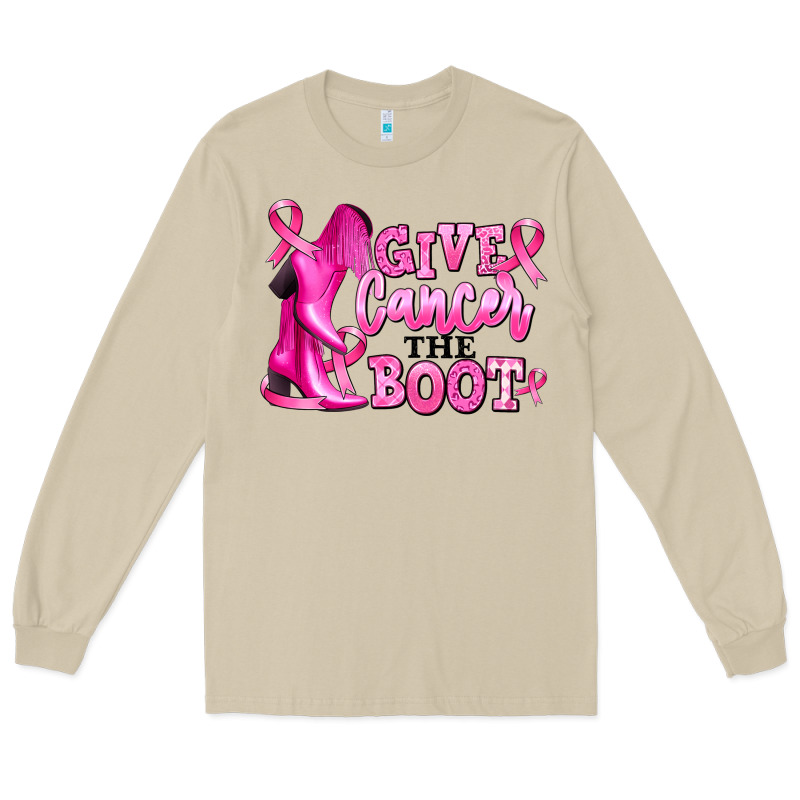 Give Cancer The Boot Long Sleeve Tee by RanaPortraitStore | Teevron