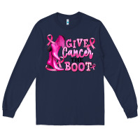 Navy give cancer the boot Long Sleeve Tee - RanaPortraitStore
