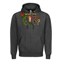 Charcoal Heather whar the elf  christmas Zipper Hoodie - RanaPortraitStore