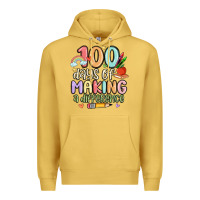 Antique Gold 100 days of making a difference Premium Hoodie - MaliasSmallBusiness
