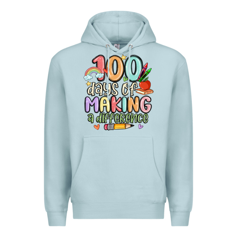 100 Days Of Making A Difference Premium Hoodie by MaliasSmallBusiness | Teevron