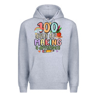 Heather Grey 100 days of making a difference Premium Hoodie - MaliasSmallBusiness