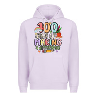 Lilac 100 days of making a difference Premium Hoodie - MaliasSmallBusiness