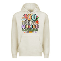 Oatmeal Heather 100 days of making a difference Premium Hoodie - MaliasSmallBusiness