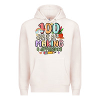 Pale Pink 100 days of making a difference Premium Hoodie - MaliasSmallBusiness