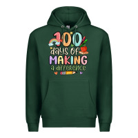 Sports Green 100 days of making a difference Premium Hoodie - MaliasSmallBusiness