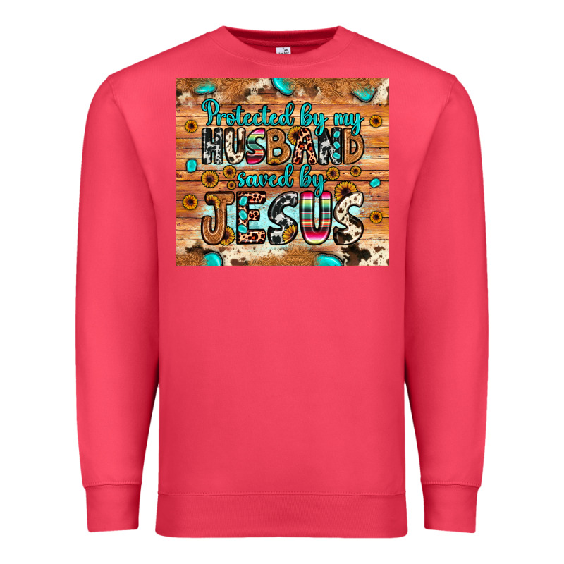 Protected Husband Saved By Jesus Premium Sweatshirt by JahusDesignShop | Teevron