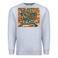 Heather Grey protected husband saved by jesus Premium Sweatshirt - JahusDesignShop