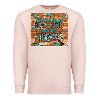 Pale Pink protected husband saved by jesus Premium Sweatshirt - JahusDesignShop