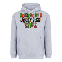 Heather Grey Somebody's Jolly Ass Wife Heavyweight Hoodie - FaDigitalArtStudio