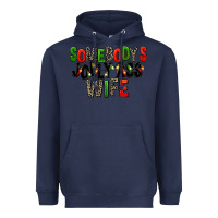 Navy Somebody's Jolly Ass Wife Heavyweight Hoodie - FaDigitalArtStudio
