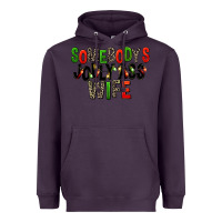 Plum Somebody's Jolly Ass Wife Heavyweight Hoodie - FaDigitalArtStudio