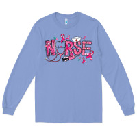 Colony Blue breast cancer nurse Long Sleeve Tee - RanaPortraitStore
