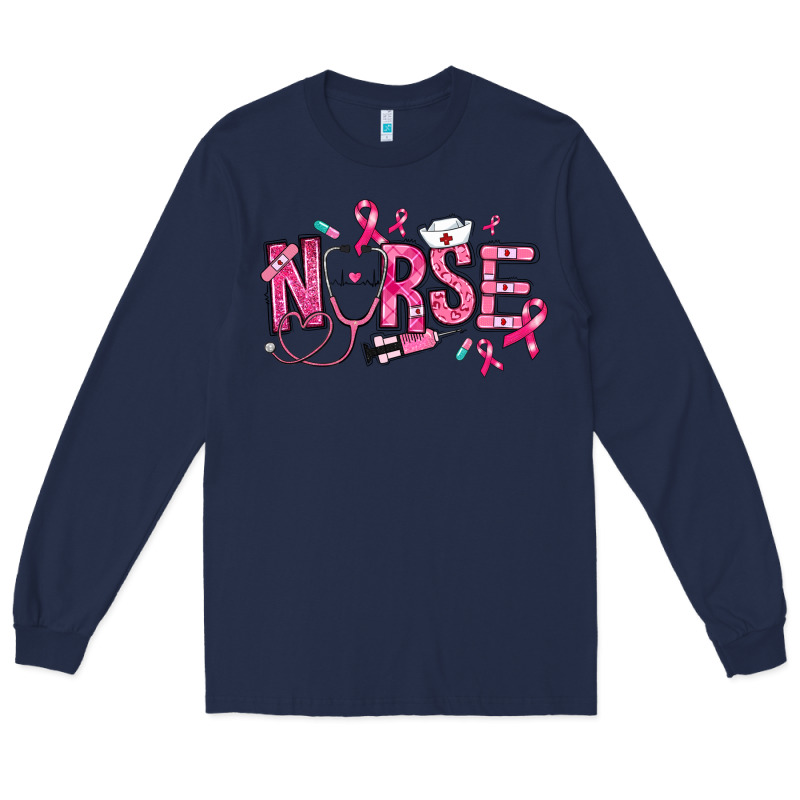 Breast Cancer Nurse Long Sleeve Tee by RanaPortraitStore | Teevron