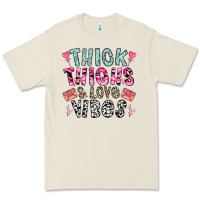 Bone Thick Thighs And Love Vibes Premium Tee - CowhideDigitalArt
