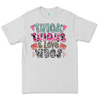 Dove Grey Thick Thighs And Love Vibes Premium Tee - CowhideDigitalArt