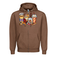 Chestnut bakery coffee cups Zipper Hoodie - Zillion Design Studio