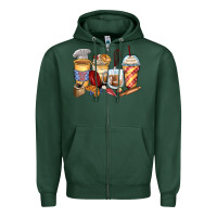 Sports Green bakery coffee cups Zipper Hoodie - Zillion Design Studio