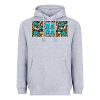 Heather Grey western cowhide mama 16oz libbey glass Heavyweight Hoodie - HRA Design Shop