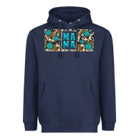 Navy western cowhide mama 16oz libbey glass Heavyweight Hoodie - HRA Design Shop