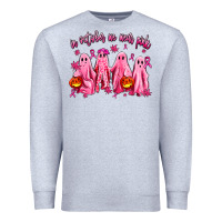 Heather Grey in october we wear pink ghosts Premium Sweatshirt - AdoDesignShop