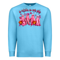 Ocean Blue in october we wear pink ghosts Premium Sweatshirt - AdoDesignShop