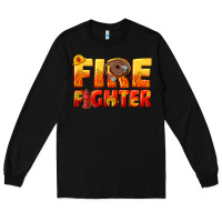Black firefighter Long Sleeve Tee - texasbilliewilder