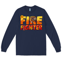 Navy firefighter Long Sleeve Tee - texasbilliewilder