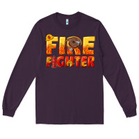Plum firefighter Long Sleeve Tee - texasbilliewilder