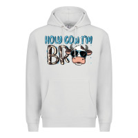 Dove Grey holy cow i'm bro Premium Hoodie - MaliasSmallBusiness