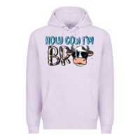 Lilac holy cow i'm bro Premium Hoodie - MaliasSmallBusiness