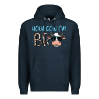 Navy holy cow i'm bro Premium Hoodie - MaliasSmallBusiness