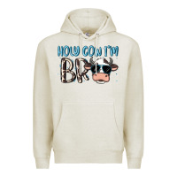 Oatmeal Heather holy cow i'm bro Premium Hoodie - MaliasSmallBusiness