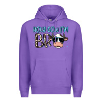 Purple holy cow i'm bro Premium Hoodie - MaliasSmallBusiness