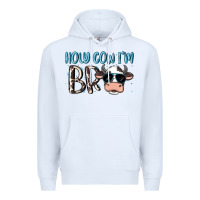 White holy cow i'm bro Premium Hoodie - MaliasSmallBusiness