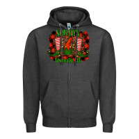 Charcoal Heather santa's favorite elf Zipper Hoodie - RanaPortraitStore