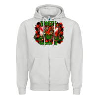 Dove Grey santa's favorite elf Zipper Hoodie - RanaPortraitStore