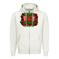 Oatmeal Heather santa's favorite elf Zipper Hoodie - RanaPortraitStore