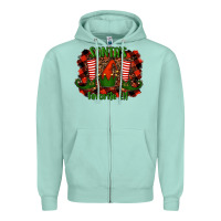 Seafoam santa's favorite elf Zipper Hoodie - RanaPortraitStore