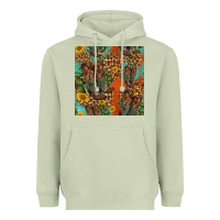 Matcha western boots and sunflowers seamless pattern Heavyweight Hoodie - HRA Design Shop