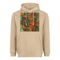 Mushroom western boots and sunflowers seamless pattern Heavyweight Hoodie - HRA Design Shop