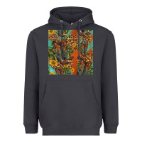 Smoke western boots and sunflowers seamless pattern Heavyweight Hoodie - HRA Design Shop