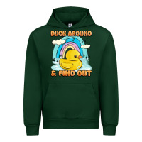Forest Green duck around and find out Urban Hoodie - MaliasSmallBusiness