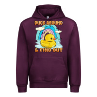 Mauve Wine duck around and find out Urban Hoodie - MaliasSmallBusiness