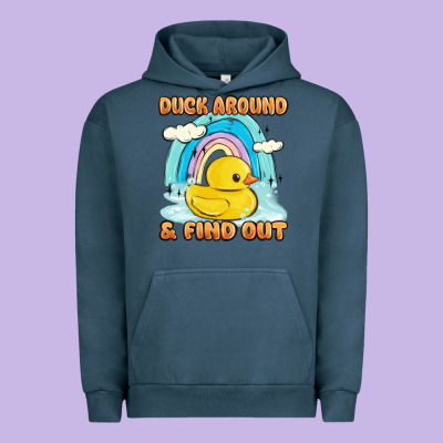 Duck Around And Find Out Urban Hoodie Designed By Maliassmallbusiness