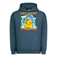 Pigment Midnight Navy duck around and find out Urban Hoodie - MaliasSmallBusiness
