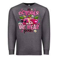 Charcoal Heather in october we wear pink teachers Premium Sweatshirt - AdoDesignShop