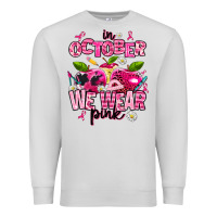 Dove Grey in october we wear pink teachers Premium Sweatshirt - AdoDesignShop