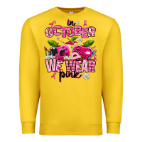 Lemon in october we wear pink teachers Premium Sweatshirt - AdoDesignShop